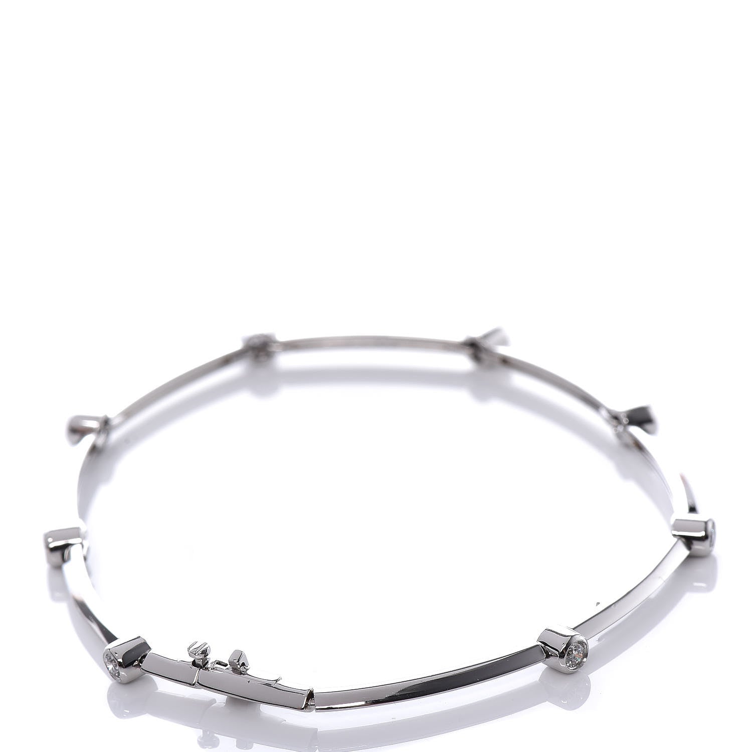 Tiffany Platinum Diamond 8 Station Bracelet 3 of 5