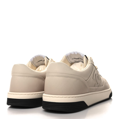 Chanel Printed Calfskin Womens CC Logo Sneakers 40.5 Beige 4 of 9