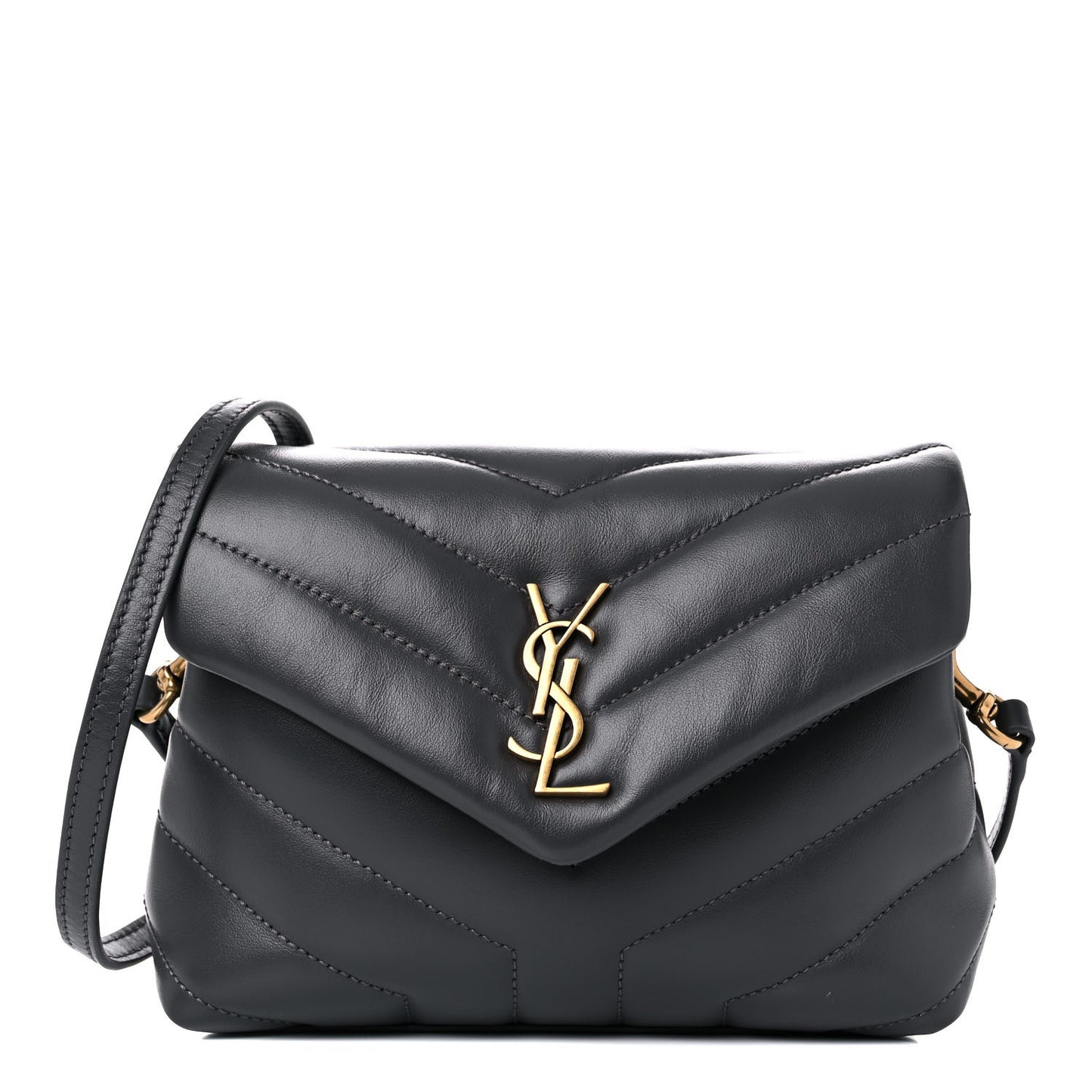 Calfskin Y Quilted Monogram Toy Loulou Crossbody Bag Storm