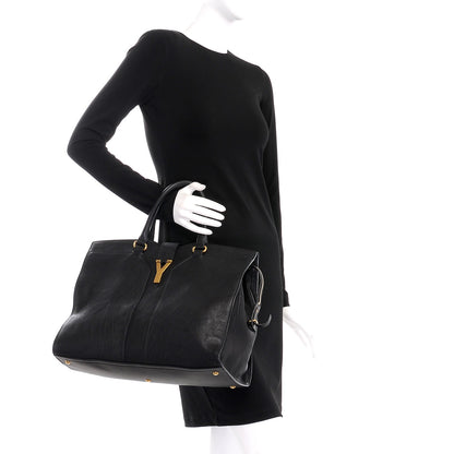 Saint Laurent Sheepskin Large Cabas ChYc Black 2 of 8
