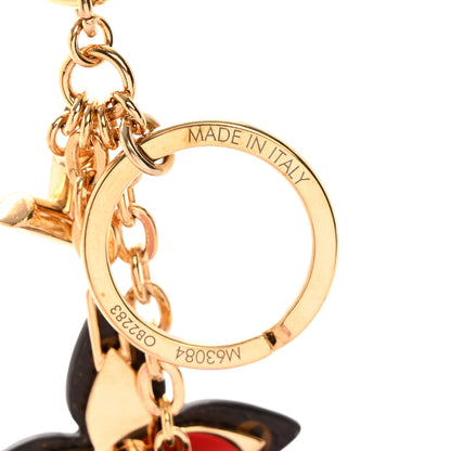 Louis Vuitton Monogram Blooming Flowers Bag Charm Key Holder Brown 4 of 5