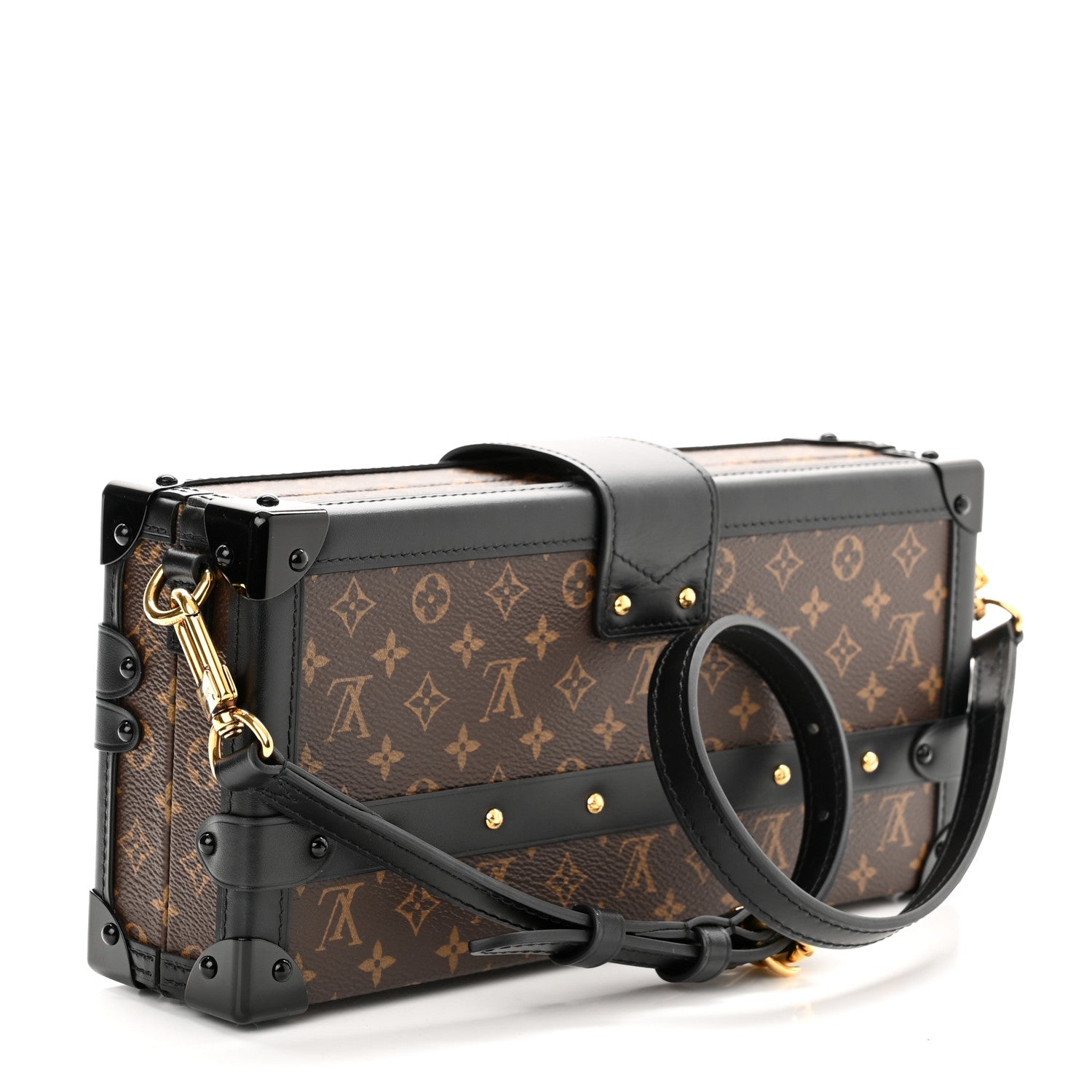 Louis Vuitton Monogram Petite Malle East West Black 3 of 9