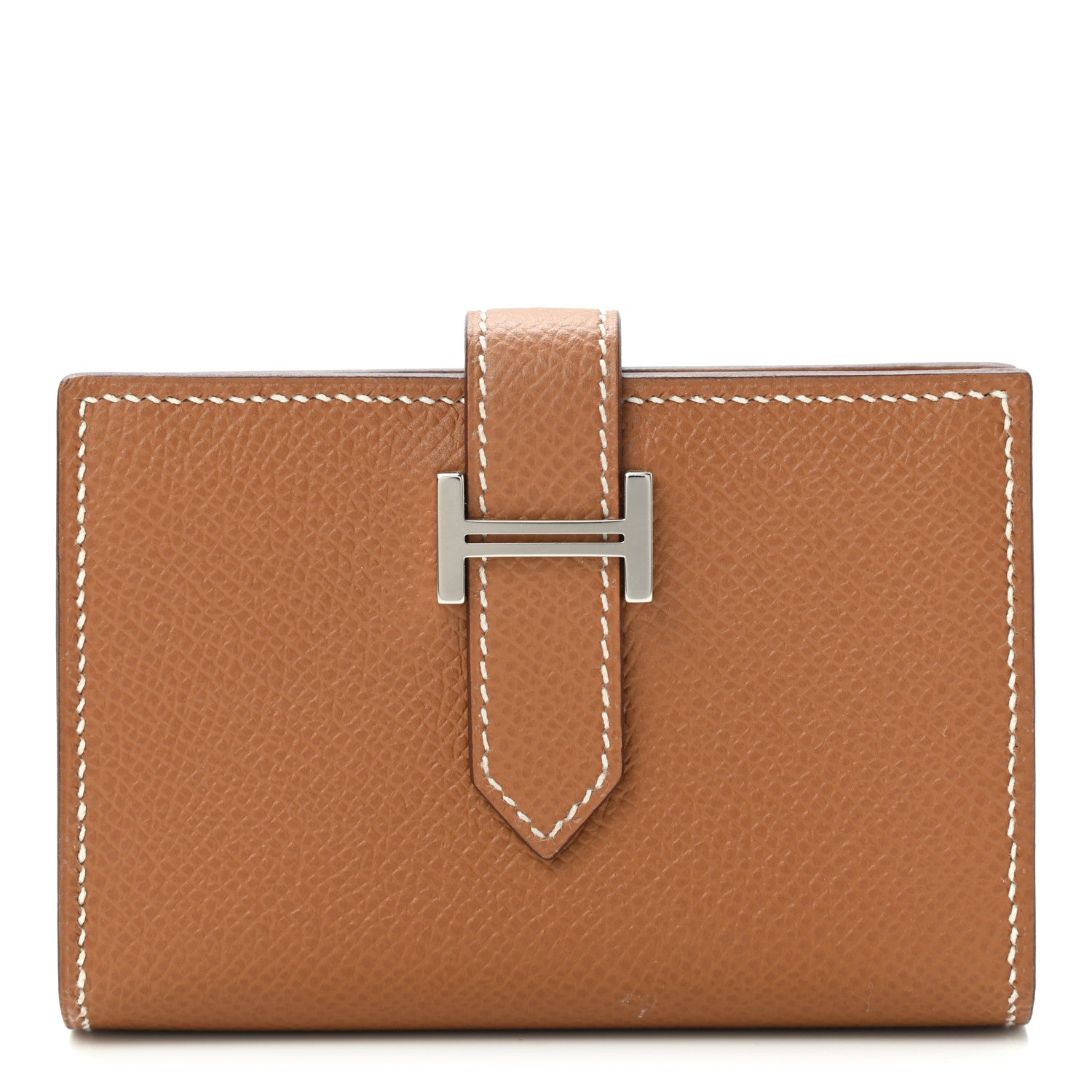 Hermes Epsom Bearn Card Holder Wallet Gold 1 of 9