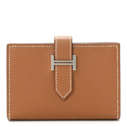 Hermes Epsom Bearn Card Holder Wallet Gold 1 of 9