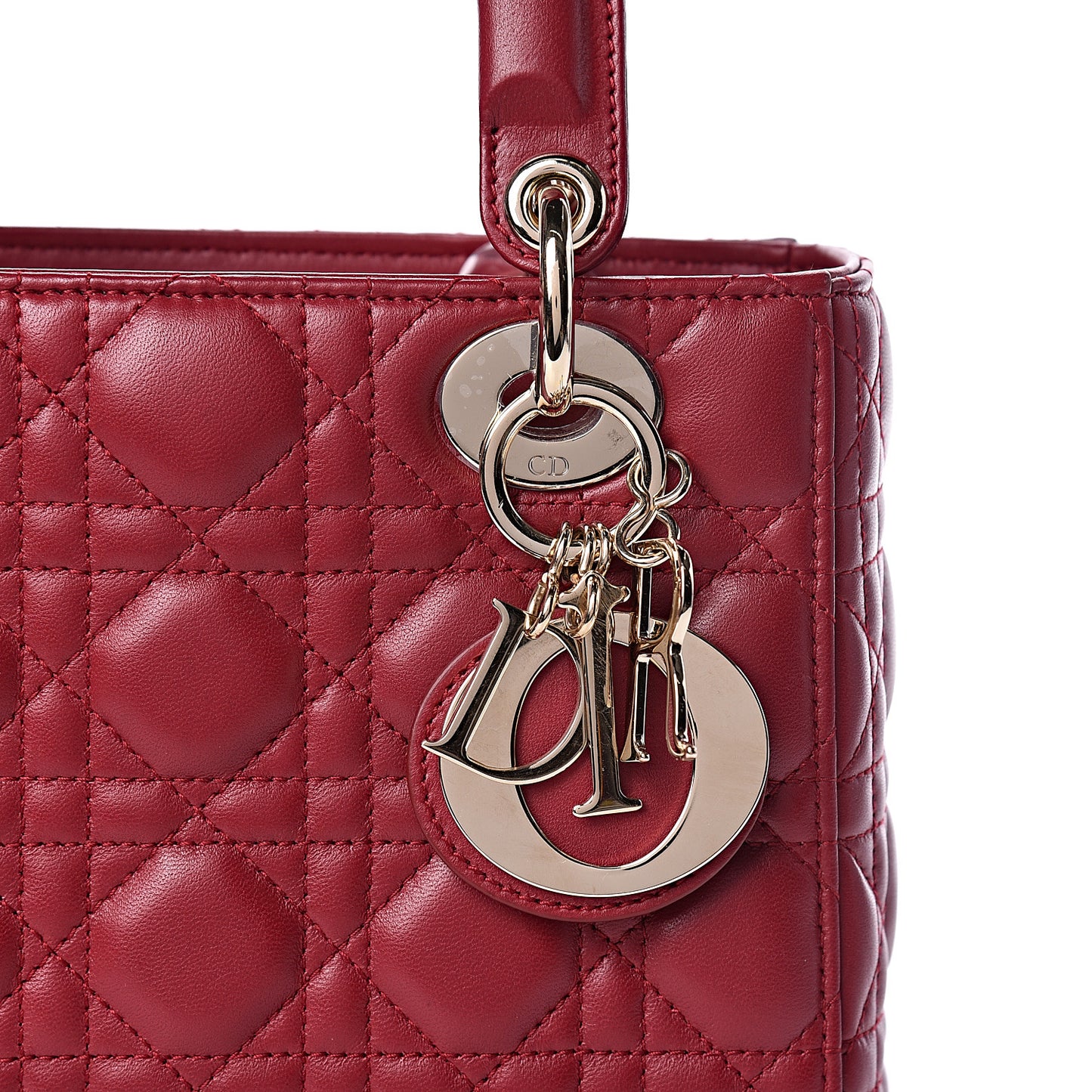 Lambskin Cannage Small My Lady Dior Red