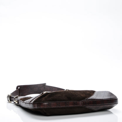 Gucci Guccissima Suede Hasler Hobo Dark Brown 4 of 8