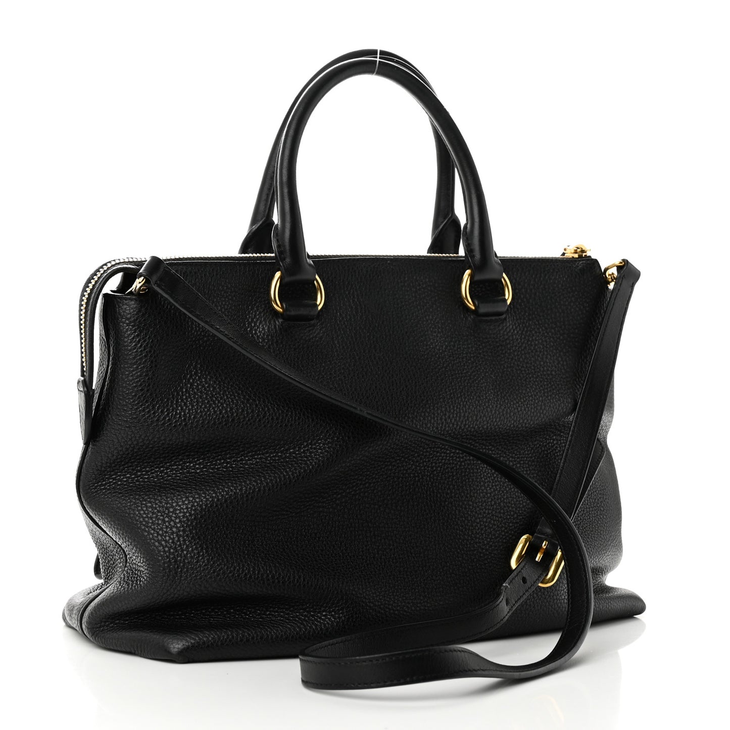 Vitello Daino Boxy Tote Black