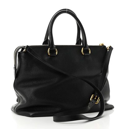 Prada Vitello Daino Boxy Tote Black 3 of 9