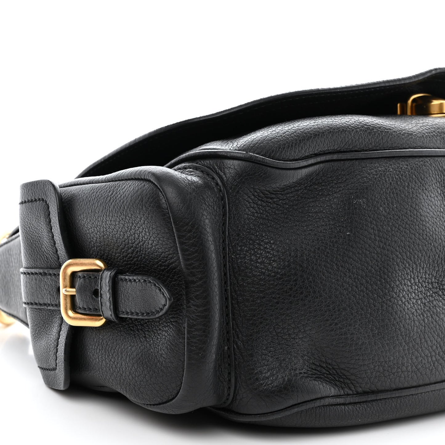Vitello Daino Antik houlder Bag Black