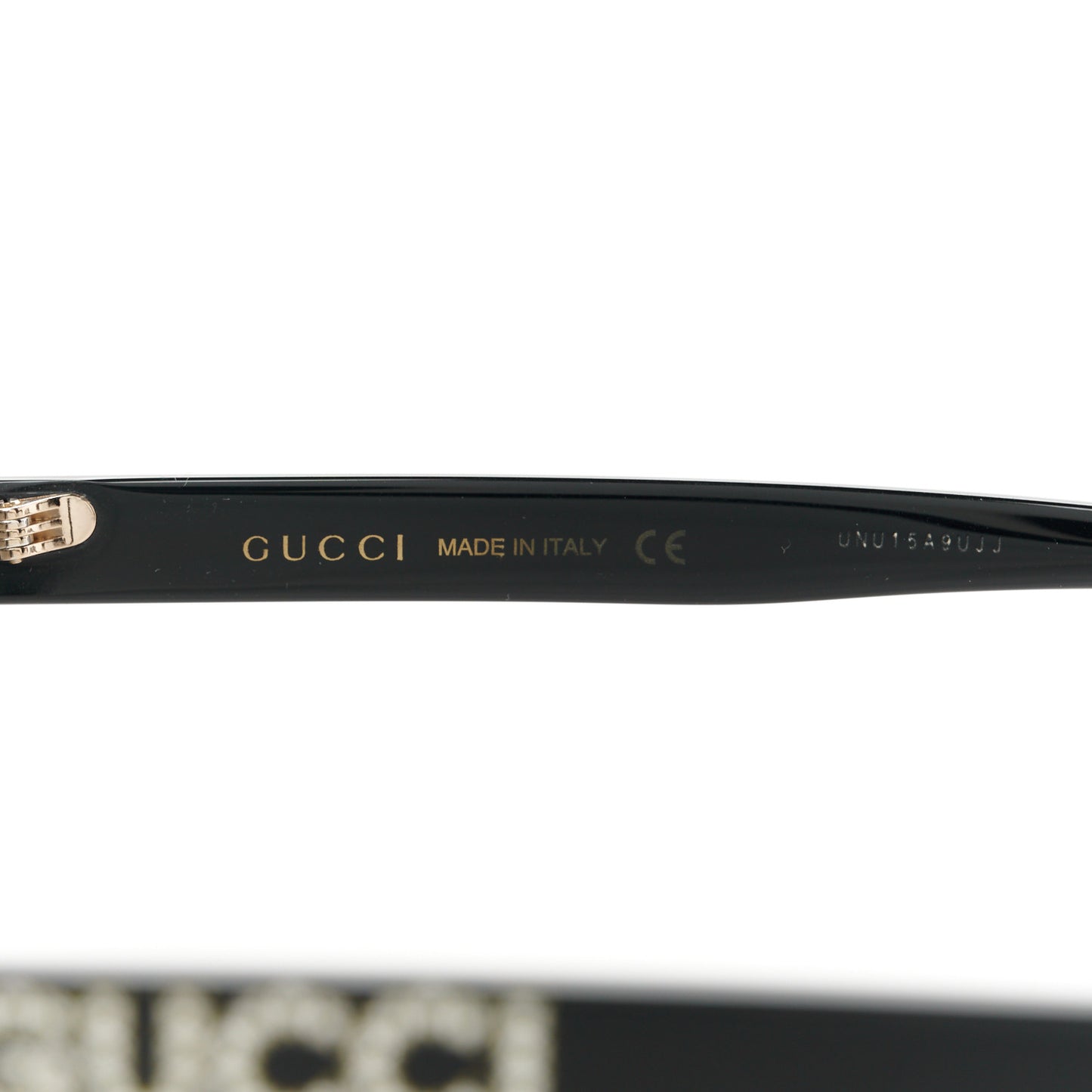 Crystal Square Frame GG Sunglasses GG0418S Black