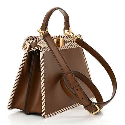 Fendi Calfskin Cord Small Peekaboo I SEE U Satchel Gianduia Multicolor 3 of 11