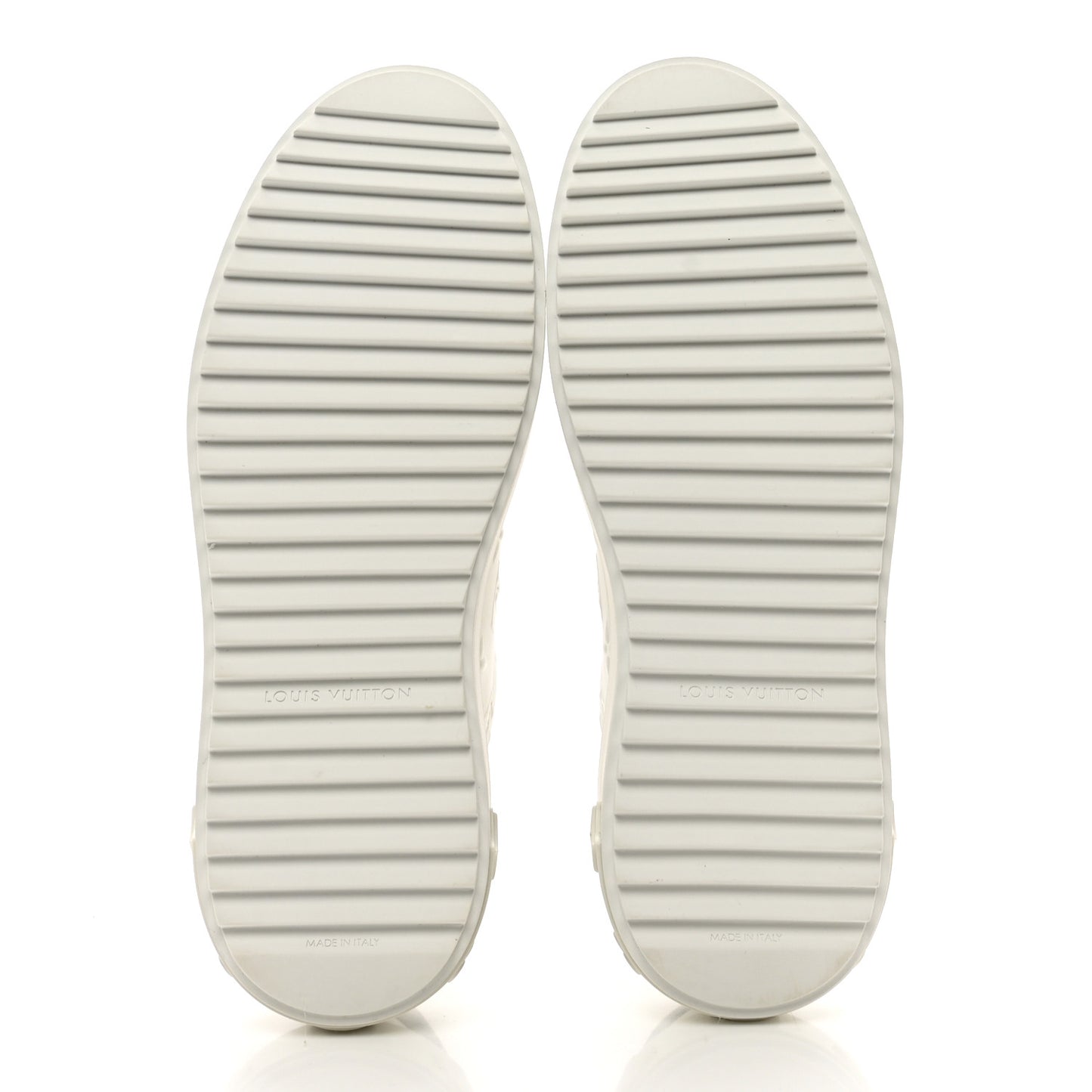 Lambskin Embossed Monogram Time Out Sneakers 37.5 White