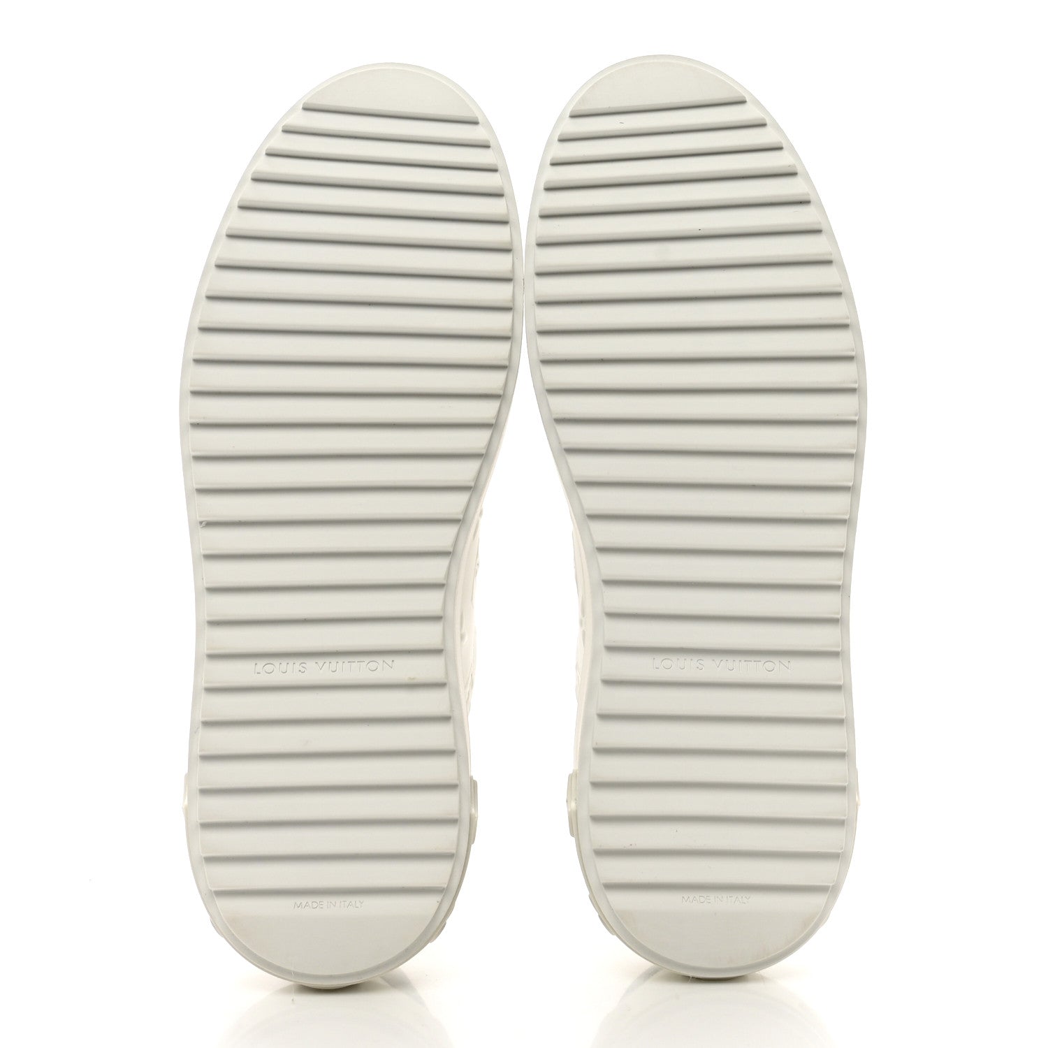 Louis Vuitton Lambskin Embossed Monogram Time Out Sneakers 37.5 White 5 of 10