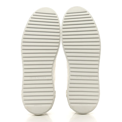 Louis Vuitton Lambskin Embossed Monogram Time Out Sneakers 37.5 White 5 of 10