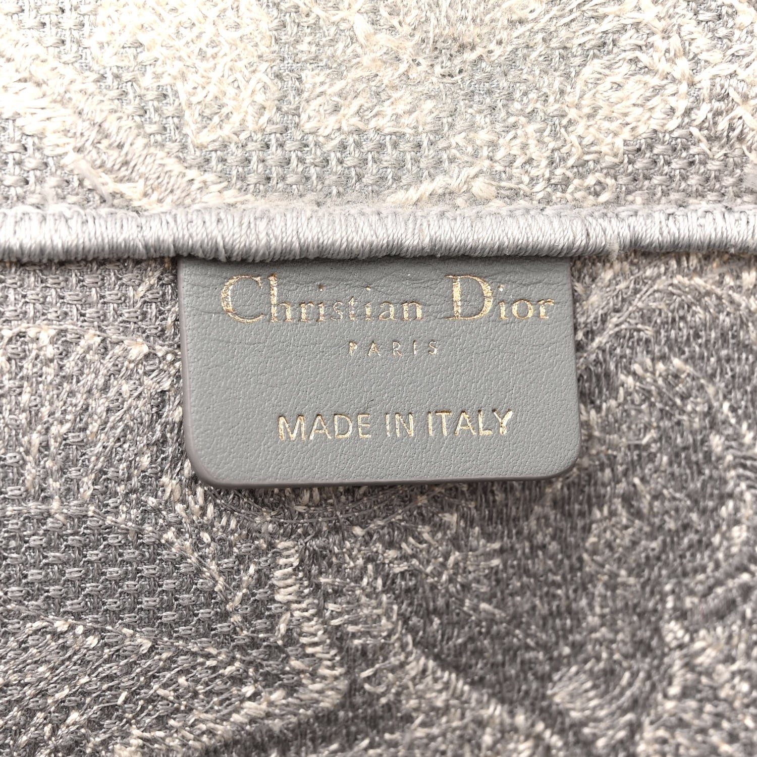 Christian Dior Canvas Embroidered Large Dioriviera Toile De Jouy Book Tote Gray 6 of 17