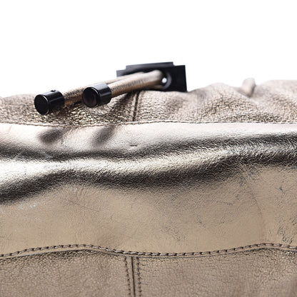 Burberry Metallic Grained Calfskin Small Curzon Satchel Gold 10 of 13