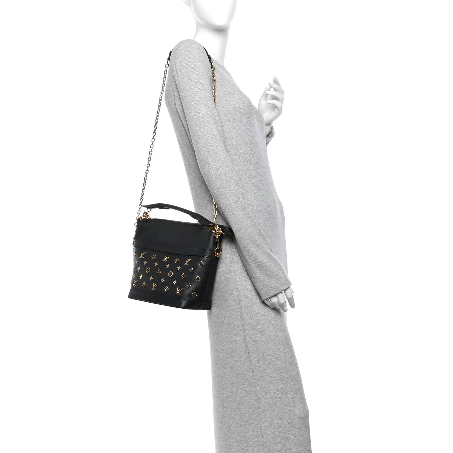 Louis Vuitton Calfskin Monogram Cruiser PM Black 2 of 9