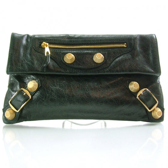 Balenciaga Agneau Giant GGH Envelope Clutch Anthracite 1 of 7