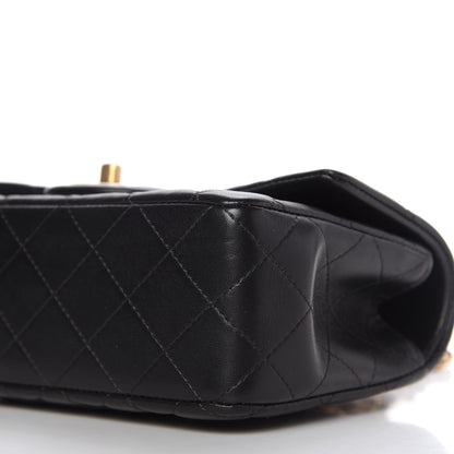 Chanel Lambskin Quilted Mini Top Handle Rectangular Flap Black 7 of 11