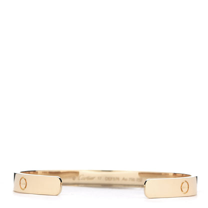Cartier 18K Yellow Gold LOVE Cuff Bracelet 17 3 of 4