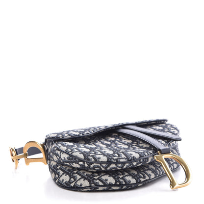 Christian Dior Oblique Saddle Bag Blue 4 of 8