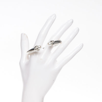 David Yurman Sterling Silver Diamond Pearl 7mm Cable Classics Bracelet 2 of 6