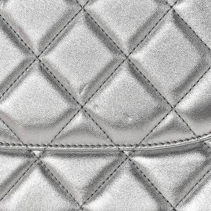 Chanel Metallic Lambskin Quilted Small Trendy CC Flap Dual Handle Bag Silver 14 of 14