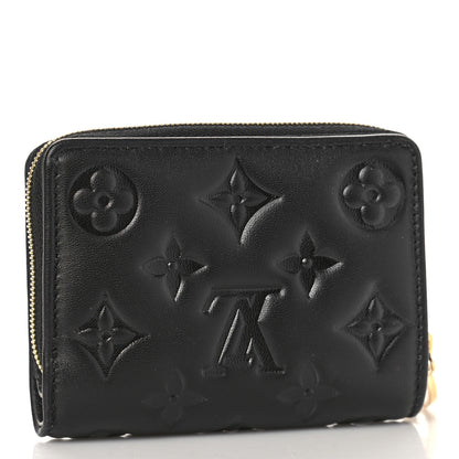 Louis Vuitton Lambskin Embossed Monogram Lou Coussin Wallet Black 3 of 9