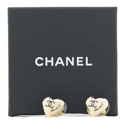 Chanel CC Heart Earrings Gold 5 of 5