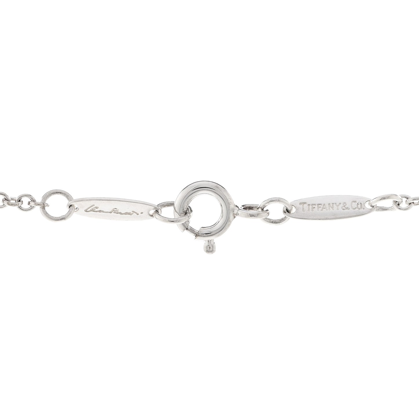 Sterling Silver 22mm Elsa Peretti Open Heart Pendant Necklace