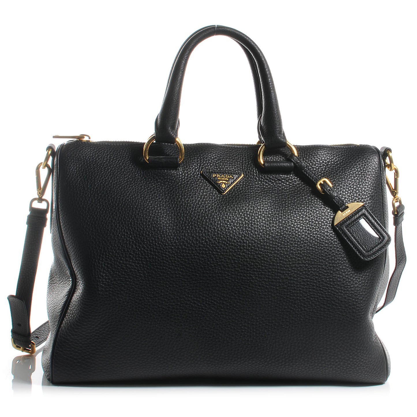 Vitello Daino Shoulder Bag Nero Black
