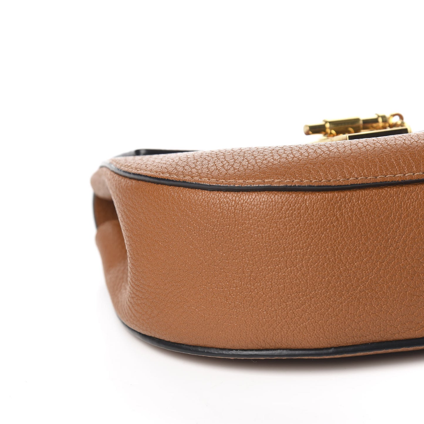 Grained Lambskin Mini Drew Shoulder Bag Caramel