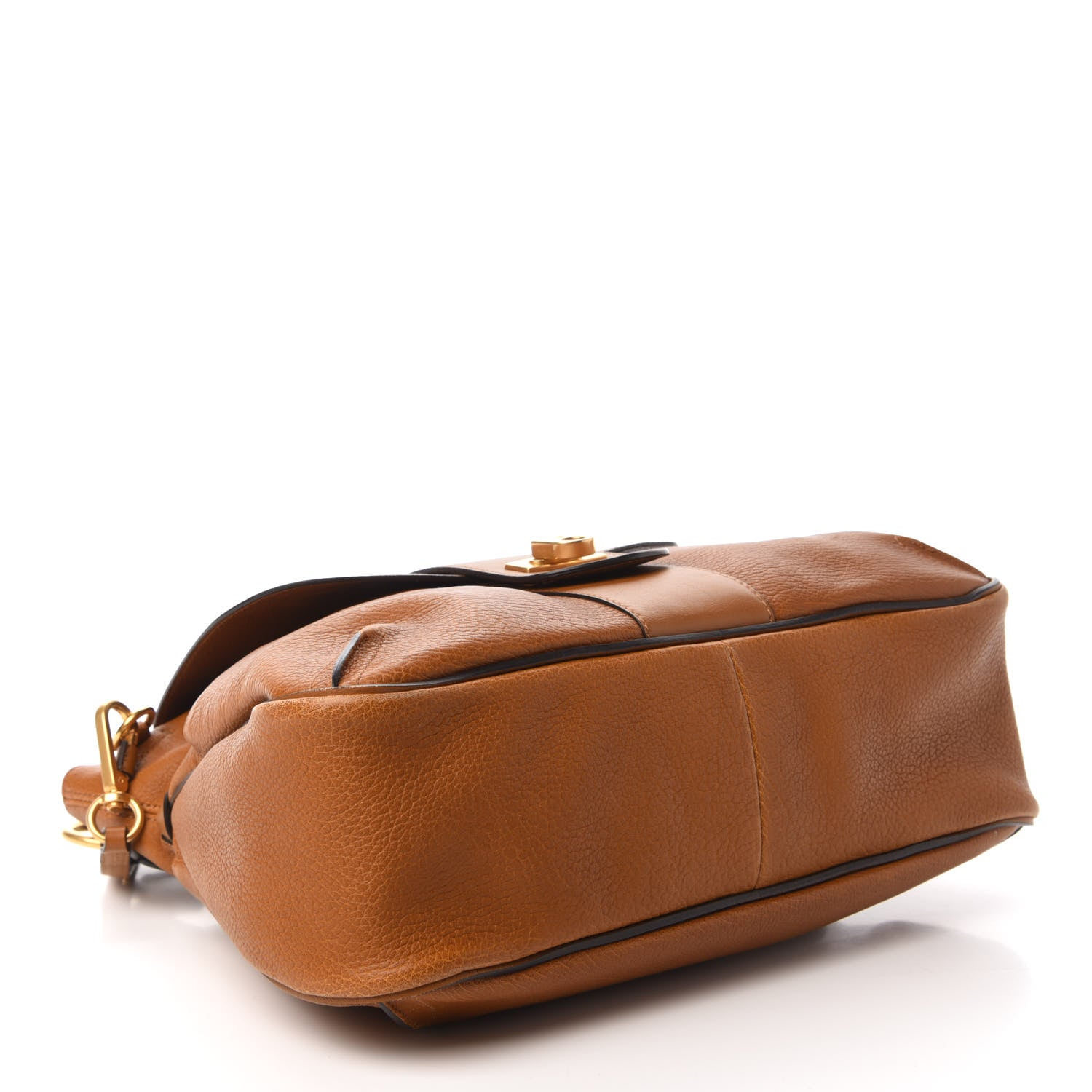 Chloe Grained Lambskin Medium Lexa Shoulder Bag Mustard Brown 5 of 14