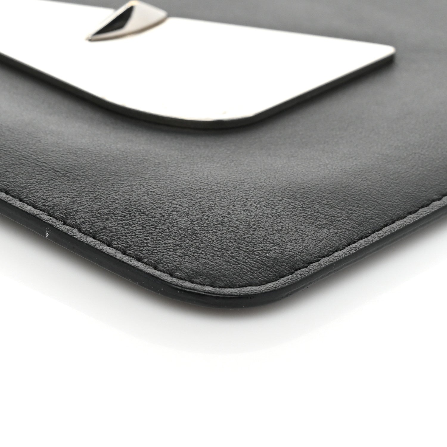 Fendi Vitello Century Metal Monster Eyes Pouch Black 8 of 10
