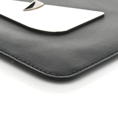 Fendi Vitello Century Metal Monster Eyes Pouch Black 8 of 10