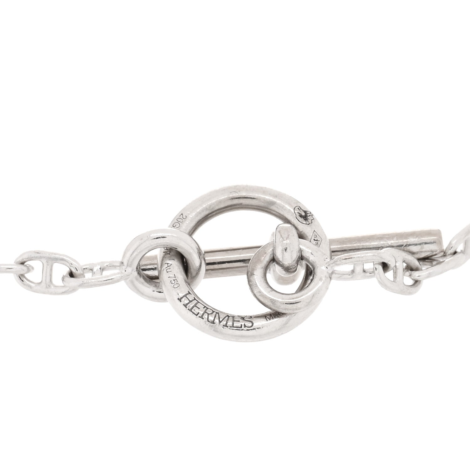Hermes 18K White Gold Diamond Farandole Bracelet SH 3 of 3