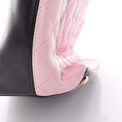 Chanel Calfskin Quilted Medium Cambon Tote Pink Black 8 of 20