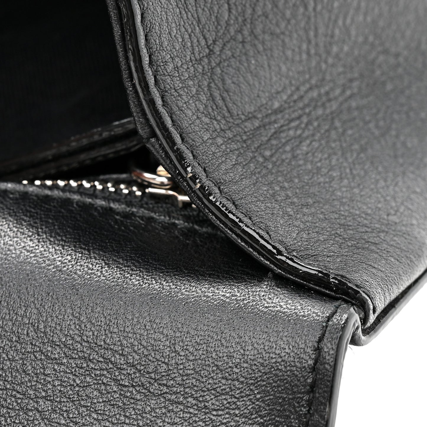 Calfskin Crystal Small Cheri Top Handle Bag Black