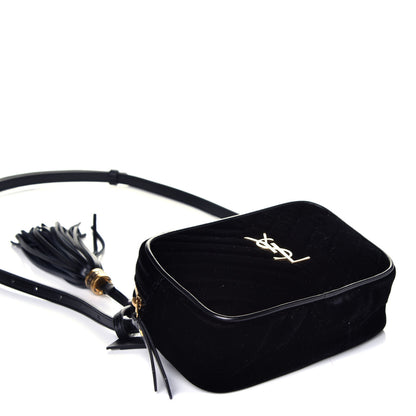 Saint Laurent Velour Matelasse Monogram Lou Belt Bag Black 4 of 9