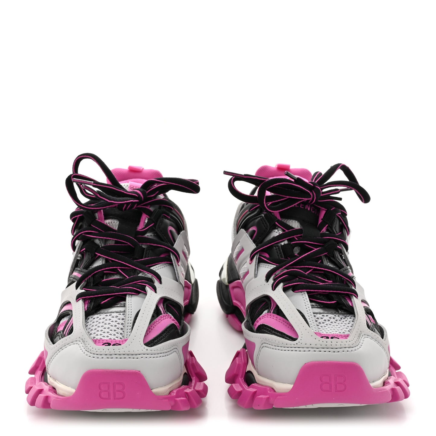 Mesh Nubuck Effect Fabric LED Womens Track Sneakers 36 Grey Pink Black