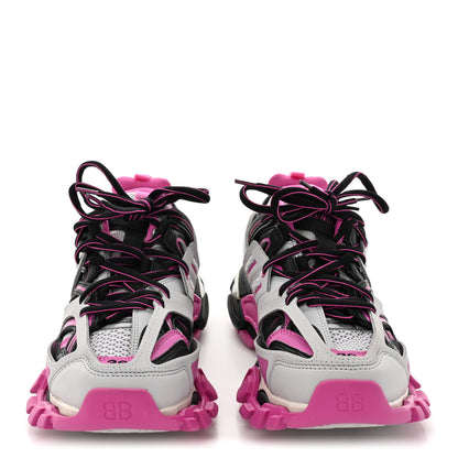 Balenciaga Mesh Nubuck Effect Fabric LED Womens Track Sneakers 36 Grey Pink Black 2 of 10