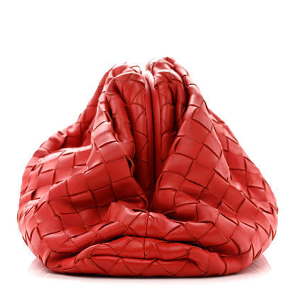 Bottega Veneta Nappa Maxi Intrecciato The Pouch Oversized Clutch Bright Red 9 of 13
