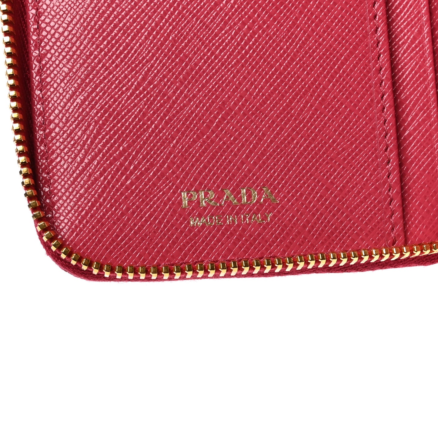 Saffiano Metal Zip Around Wallet Peonia