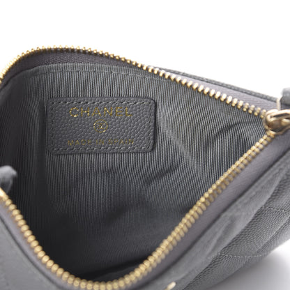 Chanel Caviar Quilted Small Cosmetic Case Grey 5 of 6