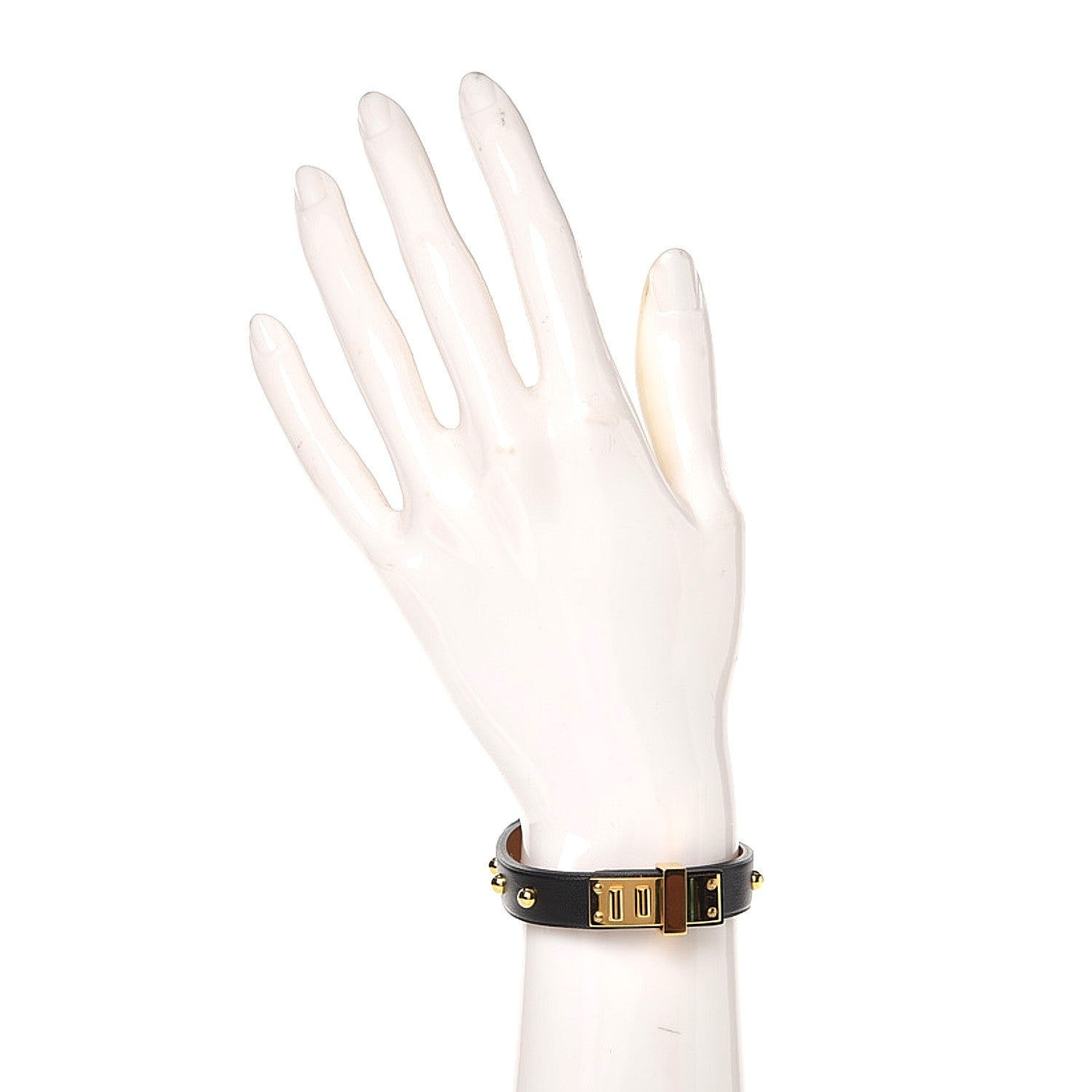Hermes Swift Mini Dog Clous Ronds Bracelet T3 Black 2 of 6