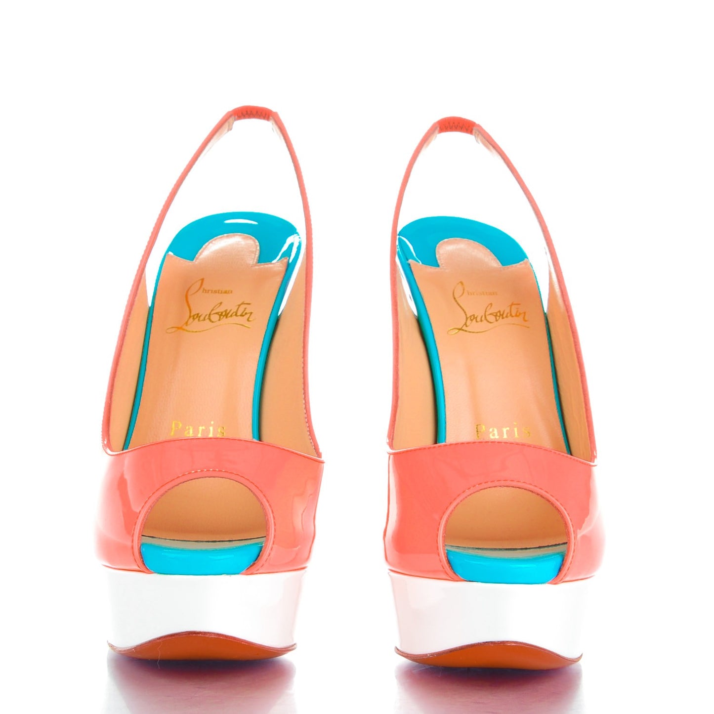 Patent Lady Peep Sling 150 Pumps 37 Flamingo