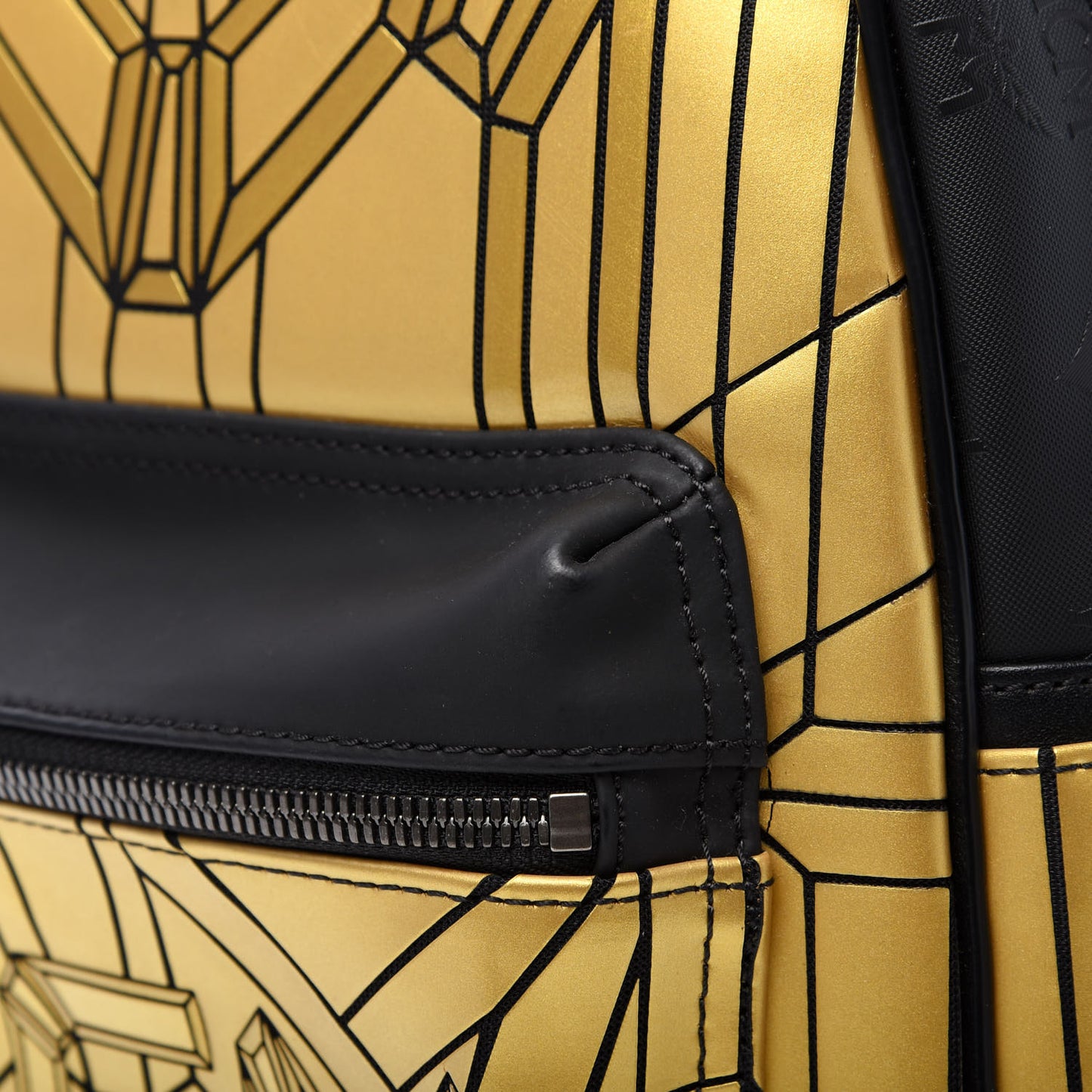 Metallic Calfskin Small Bionic Backpack Gold