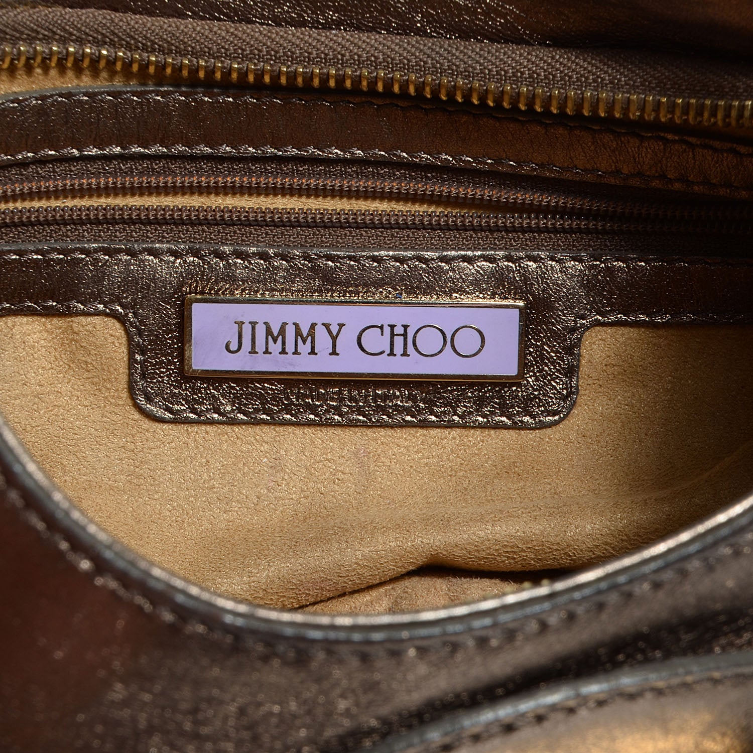 Jimmy Choo Metallic Leather Small Tulita Hobo 6 of 7