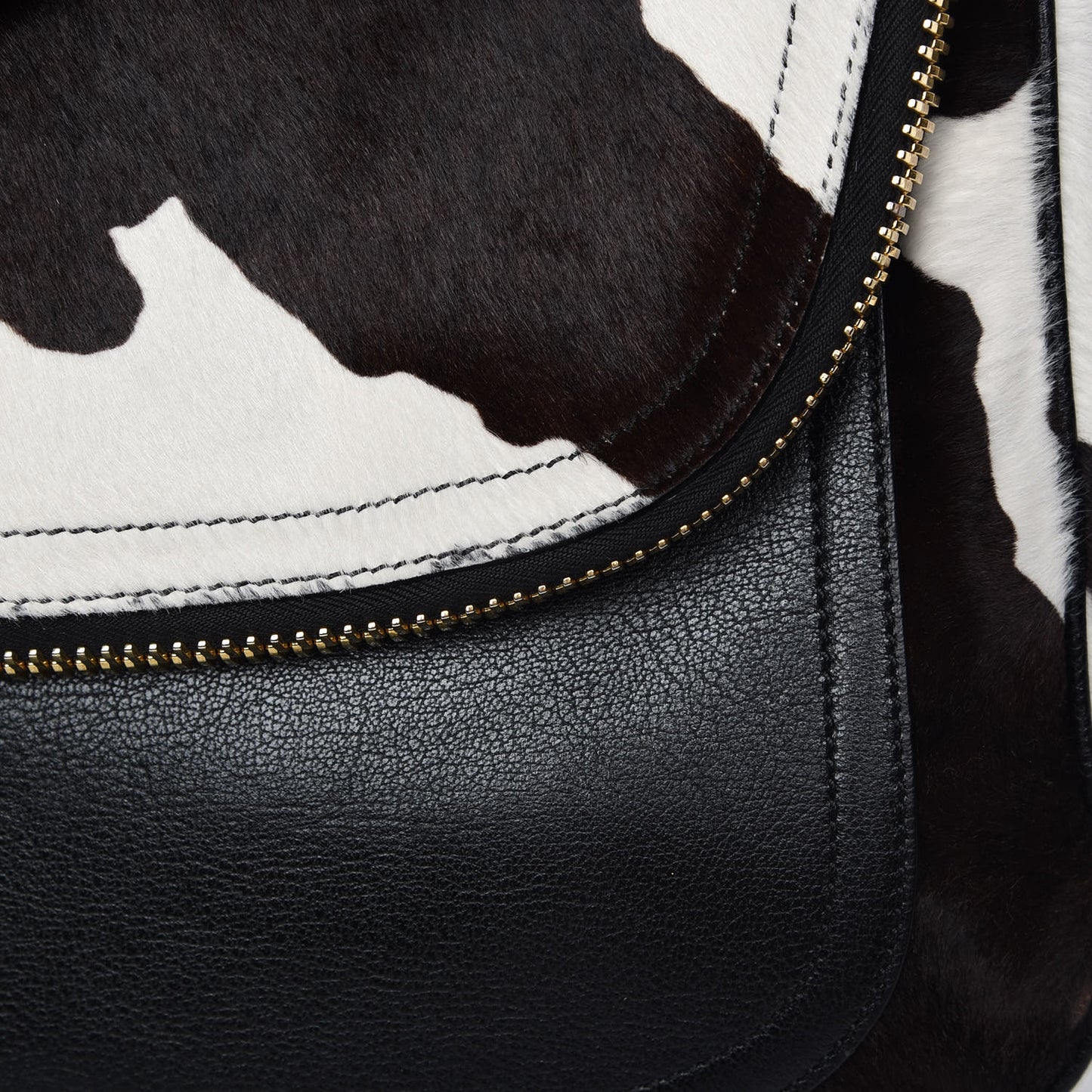 Calfskin Calf Hair Large Jennifer Brown White