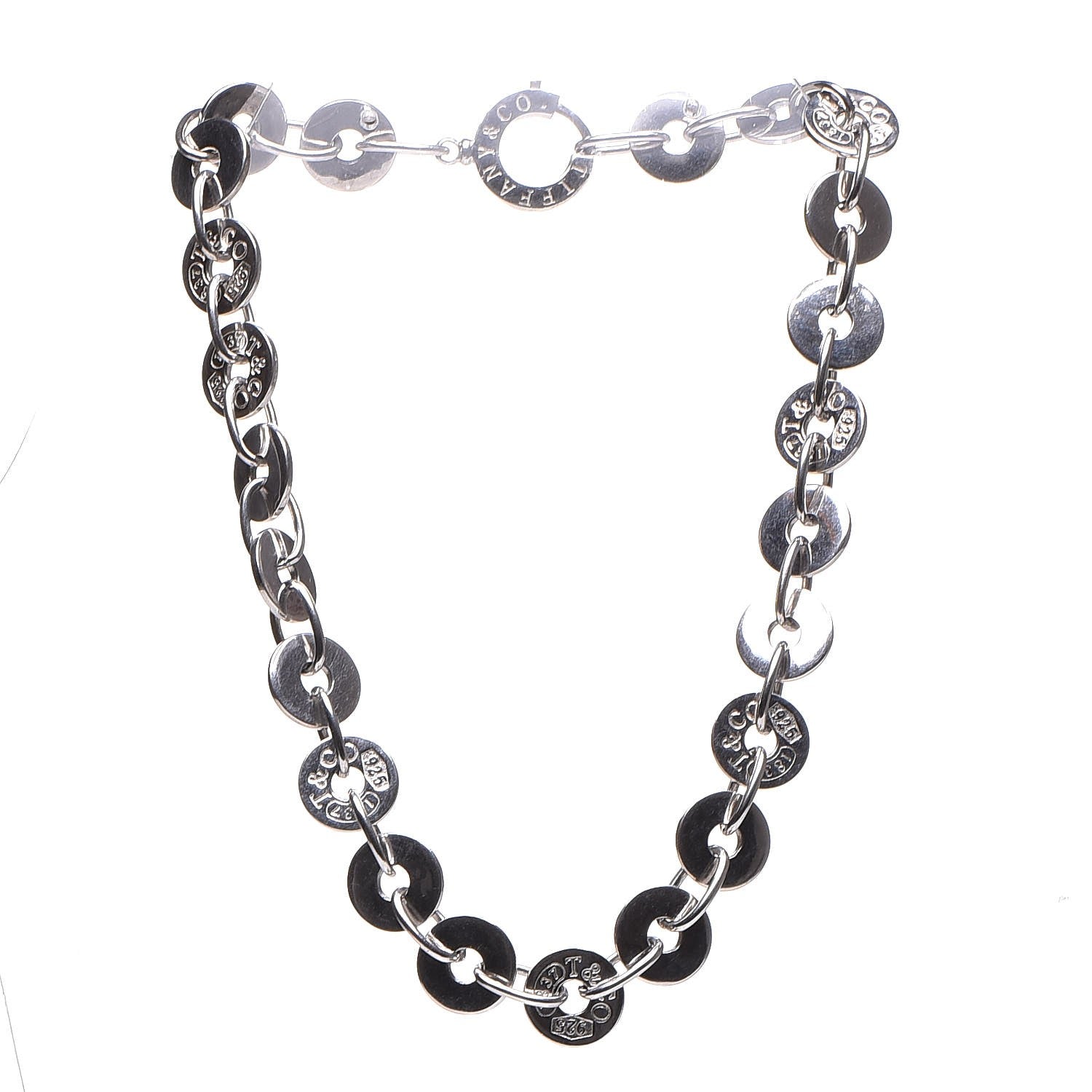 Tiffany Sterling Silver 1837 Circle Necklace 3 of 4